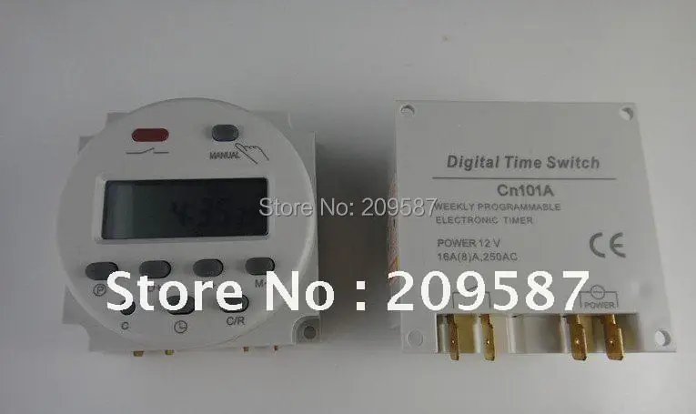 DC 12V Power Programmable Timer Time Relay 16A