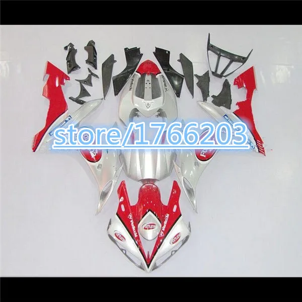 Silver red fairing kits for  YZF R1 04 05 06 YZF-R1 04-06 YZF1000 R1 04 05 06 YZF R1 2004 2005 2006 Body  Ning