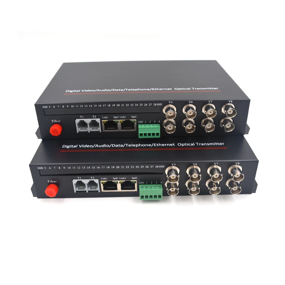 Multifuctional Video/Ethernet/RS422 data over Fiber optic media converters (Transmitter and Receiver)- FC Singlemode up 20Km