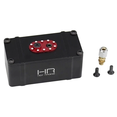 Hot Racing machined aluminum replica fuel cell receiver box for 1/10 Axial SCX10 vehicles