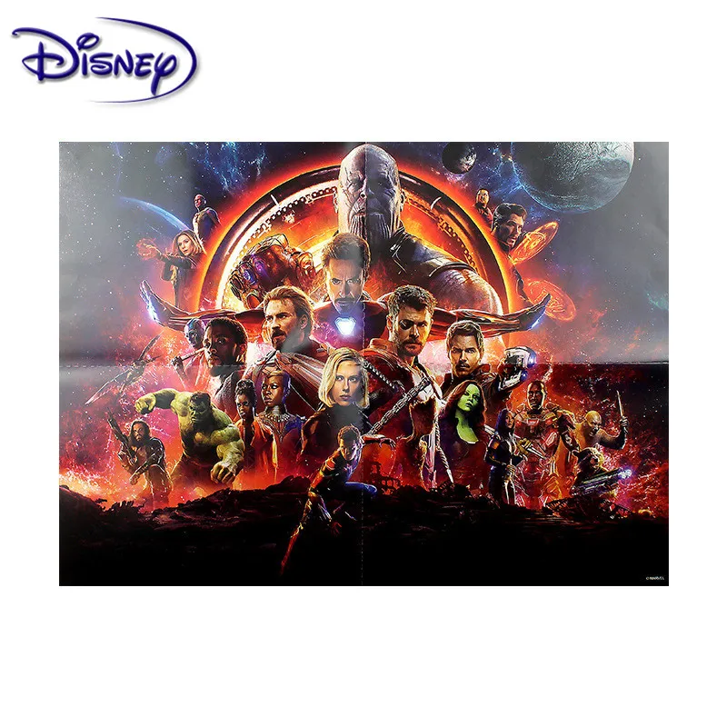 Disney Marvel Toy Puzzle Avengers 500 Pieces Paper Adult Intelligence Box Puzzle Educational Toys Children