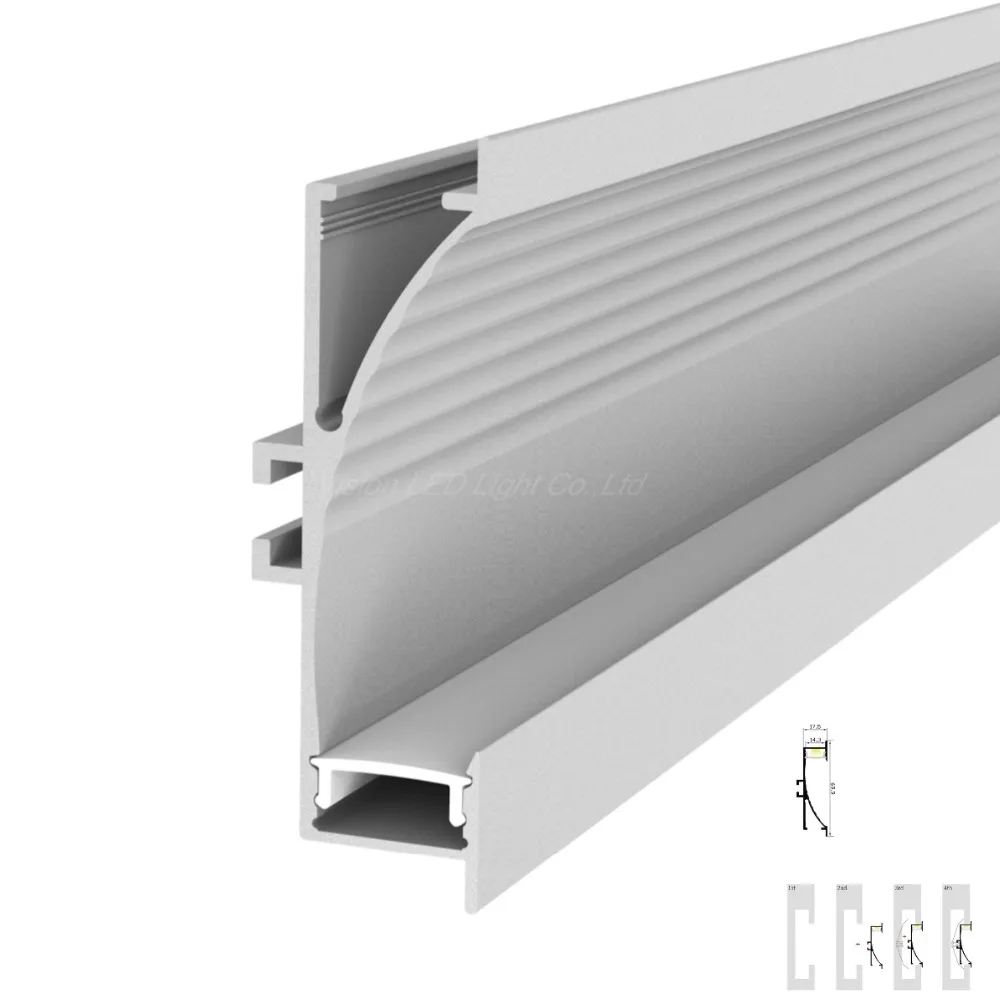 

5m(5pcs) a lot, 1m per piece led aluminum profile for corridor wall, 14mm