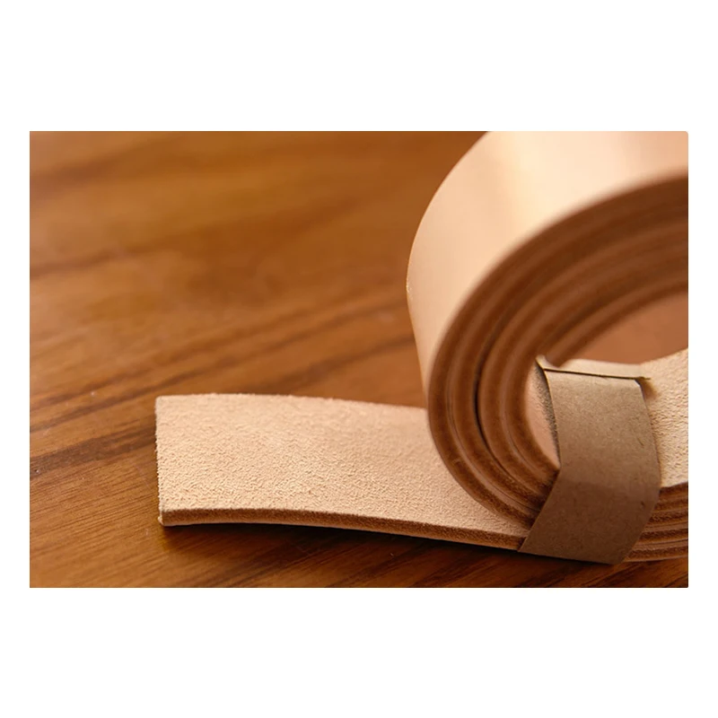 100-125cm Natural Veg Tanned Leather Belt Blank Cowhide Strip Can Be Dying Handmade Genuine Leather Strip Handmade leather goods