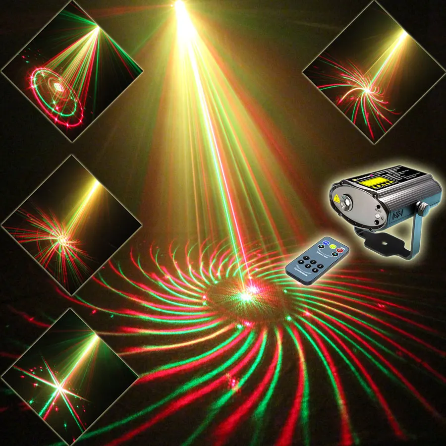 Nieuwe Mini R & G Laser 24 Patronen Projector Dance Disco Bar Familiefeest Xmas Podium Verlichting Dj Omgeving Verlichting lichtshow N8H24