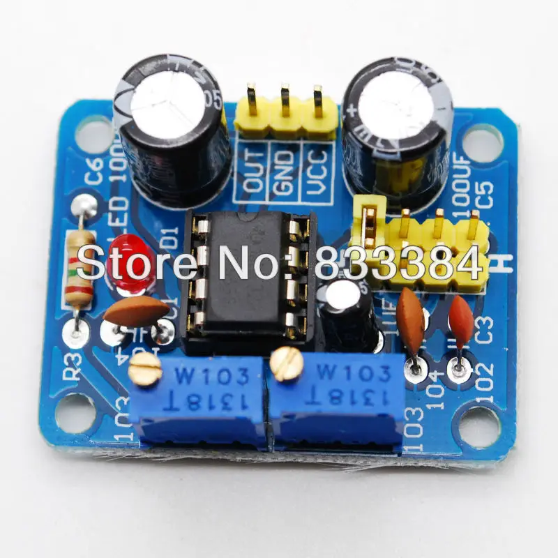 Wholesale 5pcs NE555 Signal Generator Square Wave Pulse Frequency Adjustable Module 1~500KHz