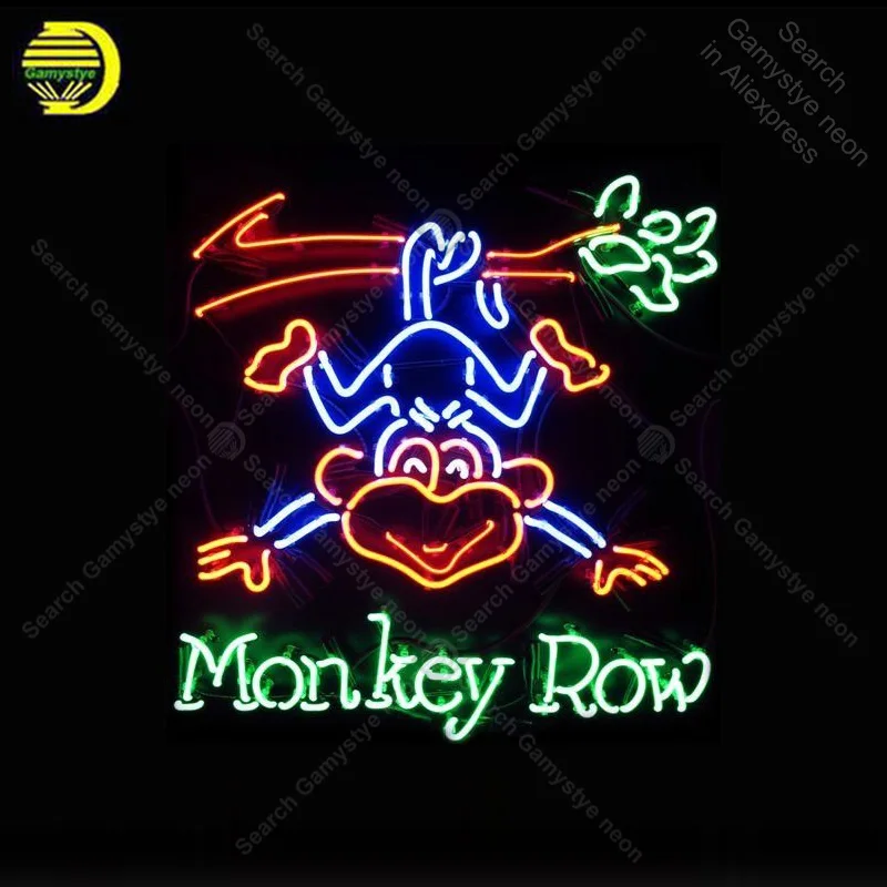 Monkey Row Neon Sign Neon Bulbs sign custom design Iconic Sign Beer Bar Pub light Lamps Sign display advertise enseigne lumine