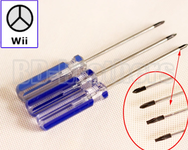 3.0 Y Screwdriver  Screwdrivers 45# Steel  Y * 75mm Transparent Handle for Wii NDSL GBA SP Tool 480pcs / lot