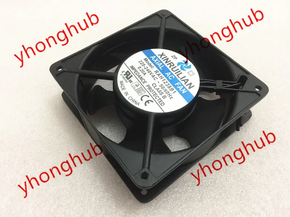 Xinruilian RAH1238B1 DC 220-240V 0.20A 120x120x38mm Server Cooling Fan