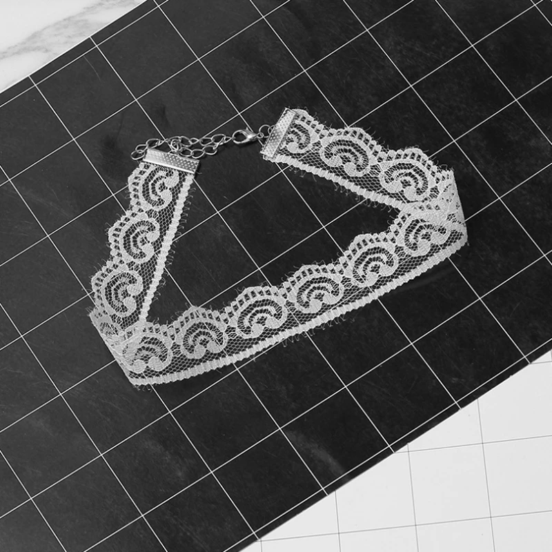 Poputton Black Sexy Women Neck Lace Choker Necklace for Woman Lady Tassel Chokers Neck Necklaces Jewelry Colliers Femme