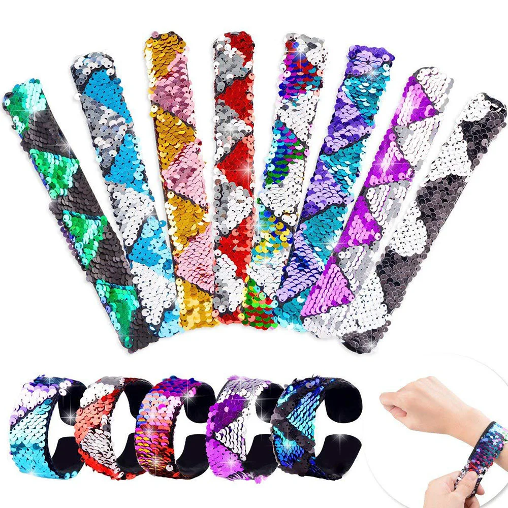 Newest Snap Jewelry 18mm Sequins Snap Button Bracelet Simple Cuff Snap Bracelets For Women Children Fun Gift