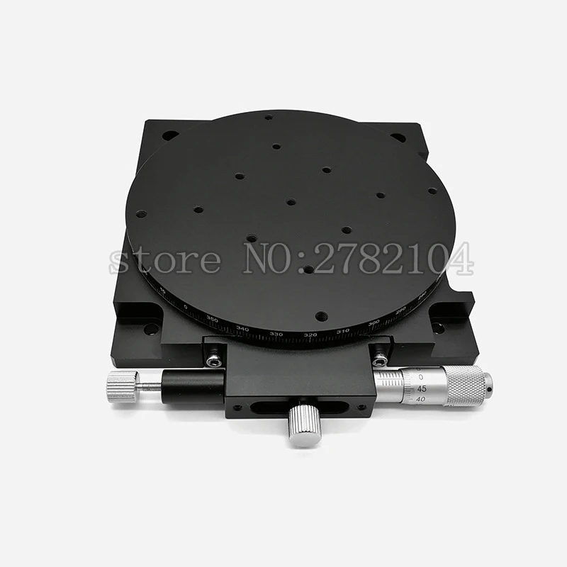 Imagem -04 - Micrômetro de Mesa Deslizante Rotativa Manual 360 Graus Precisão Ângulo de Deslocamento Ajuste da Plataforma Óptico Rs125-l Eixo r 125 mm