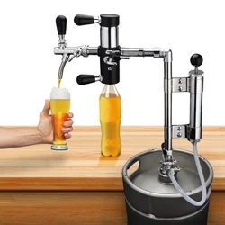 Home Brewing Party Pump with Beer Tap de-foaming Device, 8 Inch Beer Keg Pumps and Beer Bottle Filler Equipment Beer Brew Line