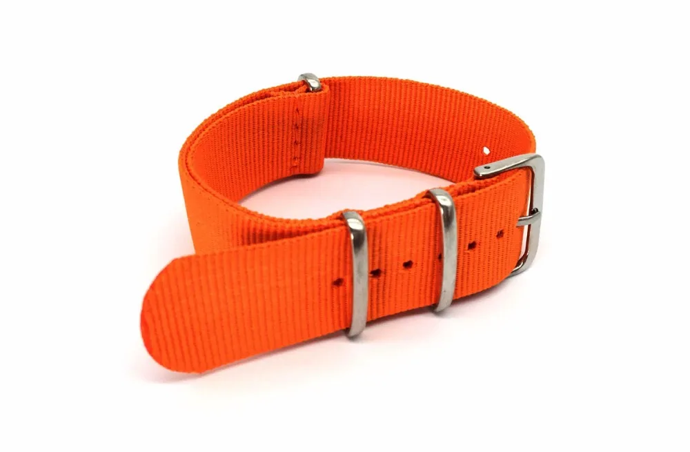 Nylon Strap 18MM 20MM 22MM 24MM Orange Canvas Strap New Men\'s and Women\'s Watchbands