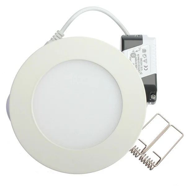 Factory Outlet!!Ultra thin  6W LED Ceiling Recessed Downlight / Slim Round Panel Light AC85V-265V with Driverby DHL Free Ship