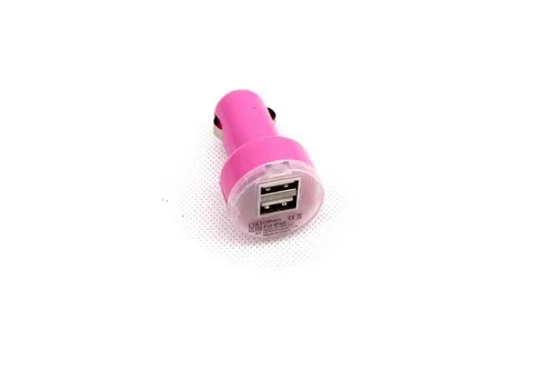 12V Electric Socket USB Charger Converter Cherry Red Color