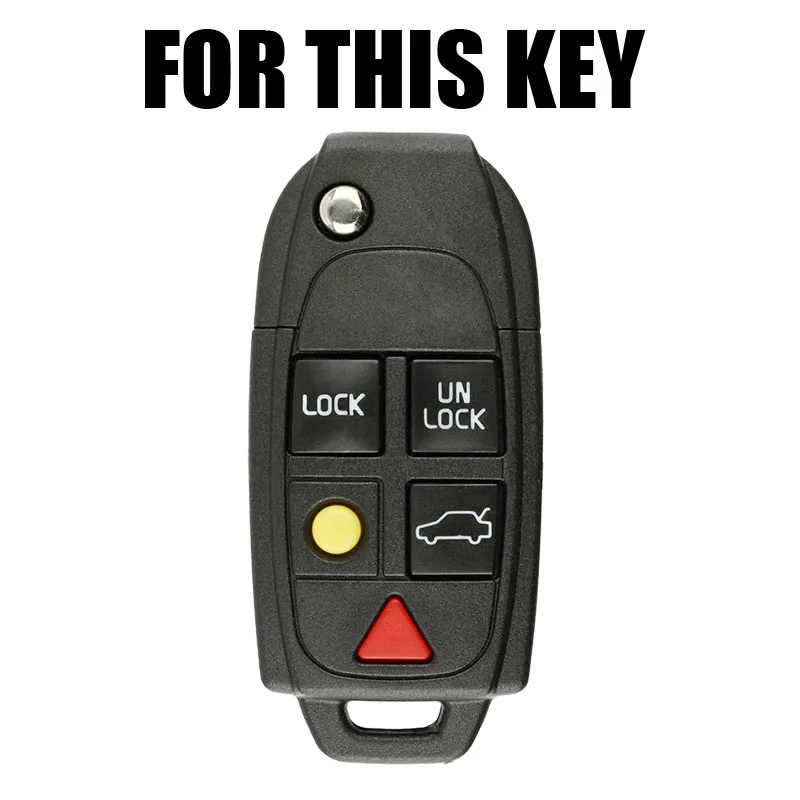 Siliconen Autosleutel Geval Voor Volvo XC90 S80 XC70 S60 V70 Cover Keyless Remote Fob Shell Skin Sleutelring houder Protector