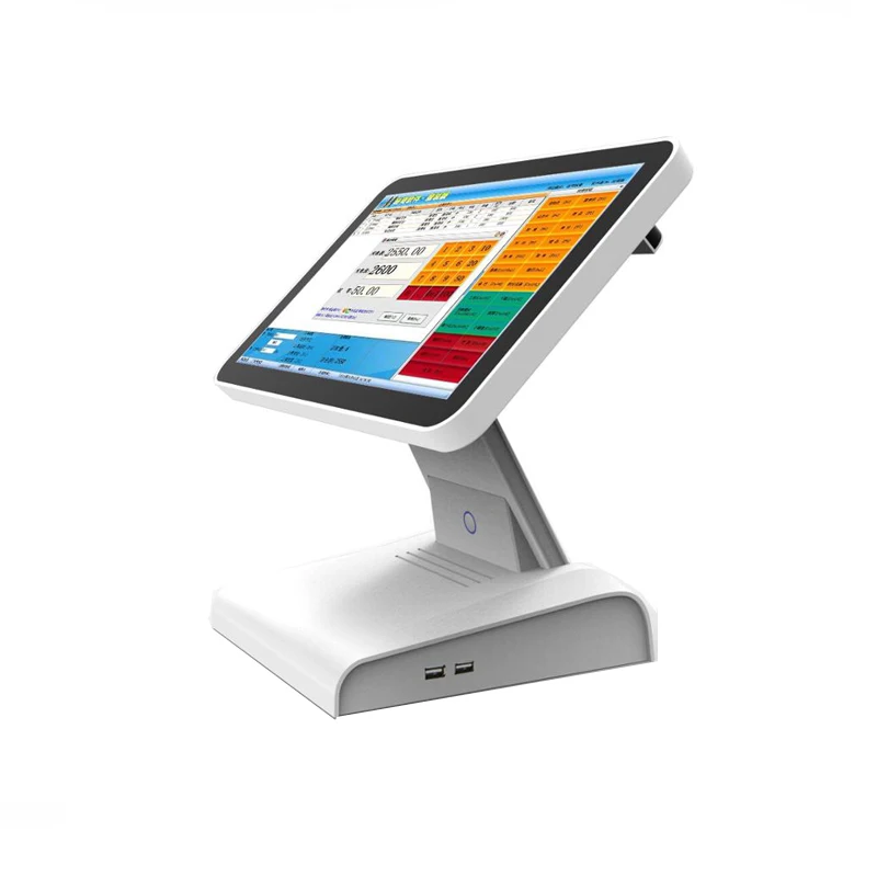 Single Screen all in one pos system 15 inch POS Cash Register Support to Run any restarant Software HS-B156