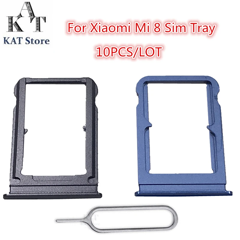 10 Piece SIM Card Tray Micro SD Card Slot Holder Adapter For Xiaomi Mi 8 Mi 8 Lite With Eject Pin Needle Tool Replacement Parts