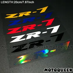 2PCS Reflective Motorcycle Wheels Fairing Helmet Side Tank Pad Decoration Logo Label Stickers Decals For ZR-7 ZR7