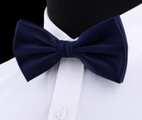 GUSLESON Silk Solid Pre-tied Bow Tie for Men Purple Black Yellow Double Fold Bow ties Waterproof Wedding Business Bowtie 2