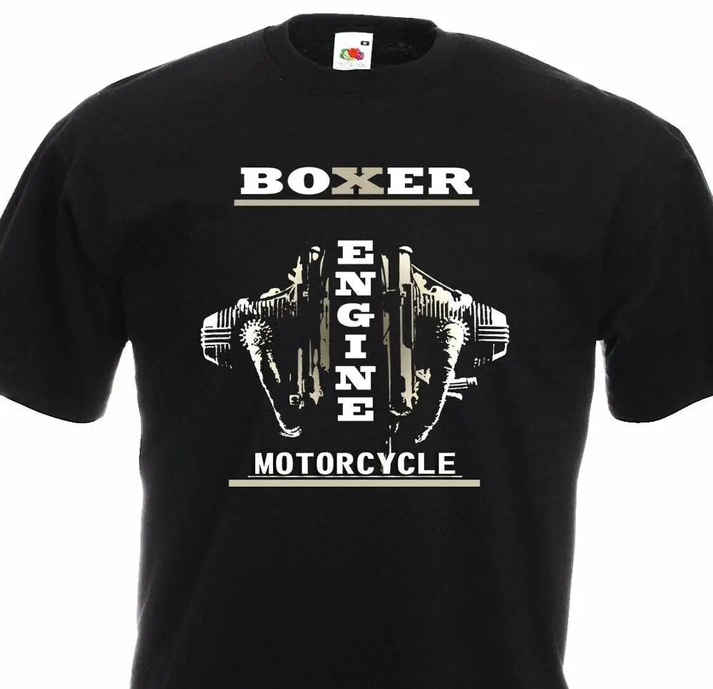 Boxer Classic Motorcycle Engine Power Motorcycle Biker T-Shirt Men 2019 New Print Men T Shirt Summer Awesome Shirts