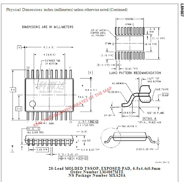 5 sztuk/partia LM4867MTE TSSOP20 LM4867 w magazynie