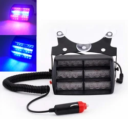 18 LED Red/Blue Car Police Strobe Flash Light Three Layers Strobe Light Dash Emergency Warning 3 Flashing Fog Lights 4 Style