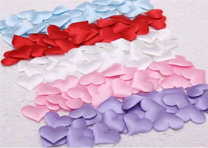 TPSMOC 100pcs Fabric Heart table scatter Wedding Party Confetti Table Decoration DIY Party baby shower birthday Decoration