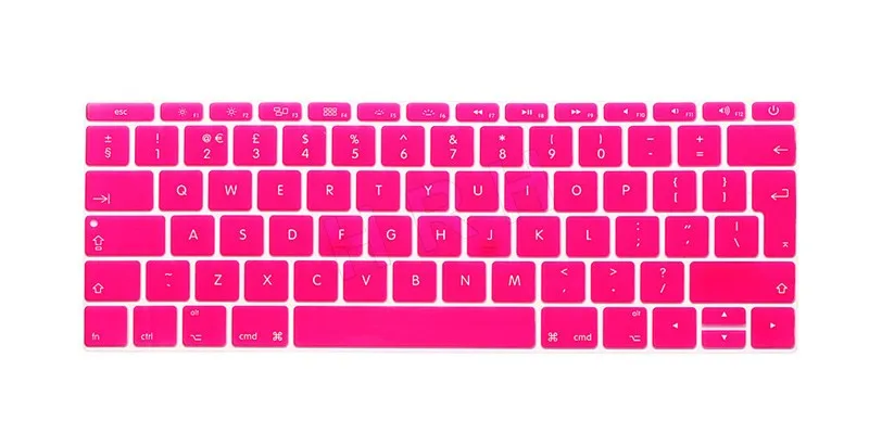 English UK EURO Keyboard Cover Silicone Skin for New Macbook 12 Inch A1534 with Retina Display (2016 NEWEST VERSION) European