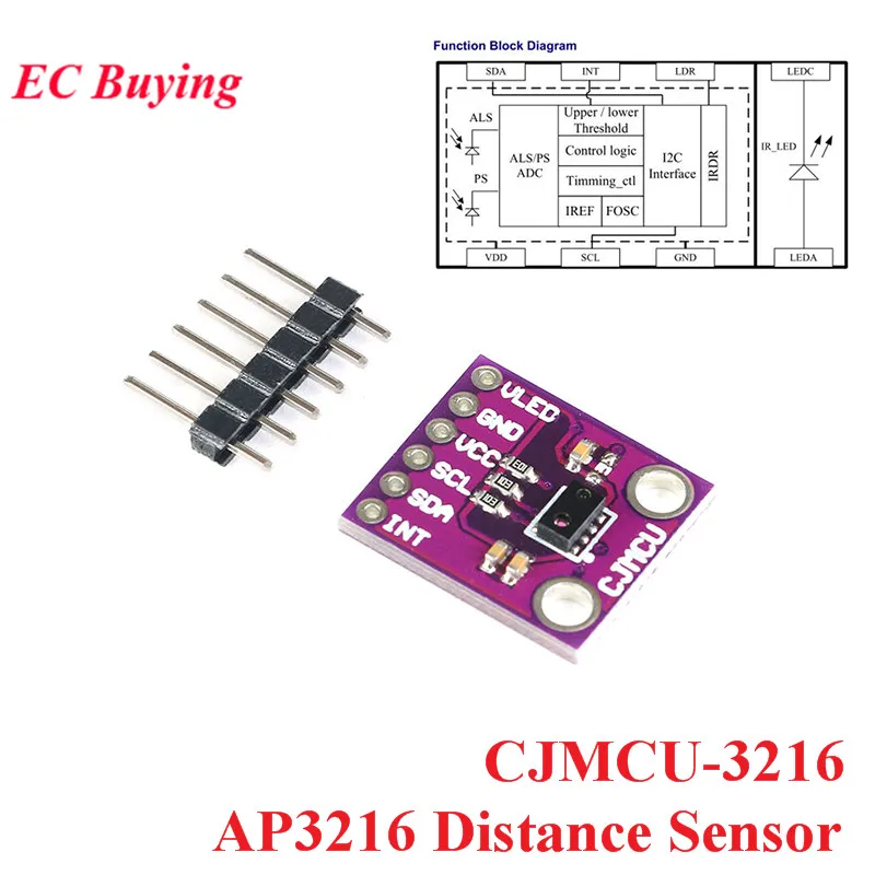 AP3216 CJMCU-3216 Distance Sensor Module Light Detection Photosensitive Sensor For Arduino IIC IC2 Infrared LED DIY Kit