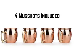 Mini 2-Ounce  Stainless Steel Moscow Mule Mug Espresso Mugs Copper Mug Whiskey Shot Glasses Set of 4