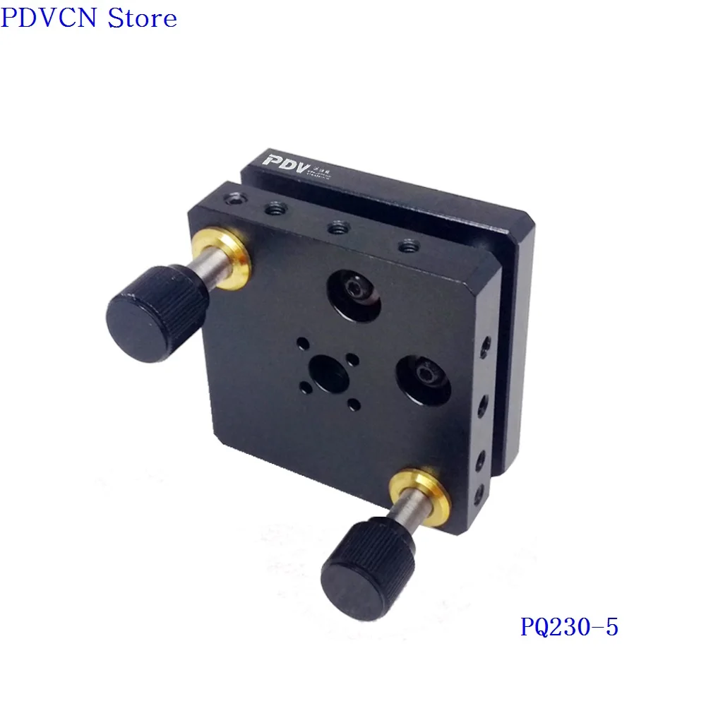 PQ230-5 Two-Axis Tilt Platform, Precise Manual Tilt Stage, With Two Fine Adjusting Screws, Tilt Range: +/- 5 degree