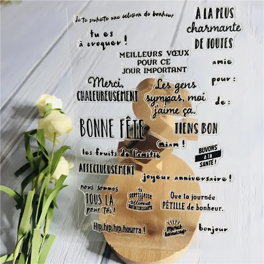 French Clear Stamps Scrapbooking/Sentiment Stamps Fairy Rubber New Text Sweet Silicone Photo Album Card Making Rubber Stamp