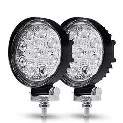 Led Work Light 12v car accessories 27W Square LED Work Light Bar Offroad Barra Led Lamp 4x4 Fog Lights for Auto Headlight