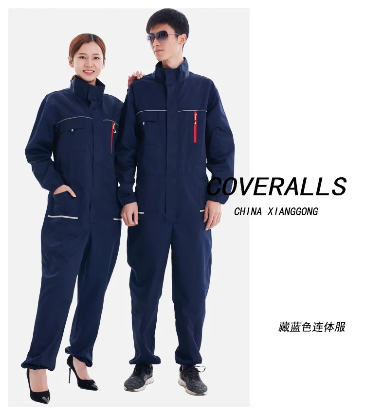 Work Overalls Hi Vis Worker Coveralls Mechanic Suit Reflective safety porter Jumpsuit auto repairmen dust proof Working Uniforms