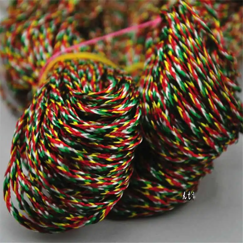 Tibetan 5 Colors Threads for Making Bracelets Malas India Knotted Endless Knots Wrapped Cords Jewelry Findings C19