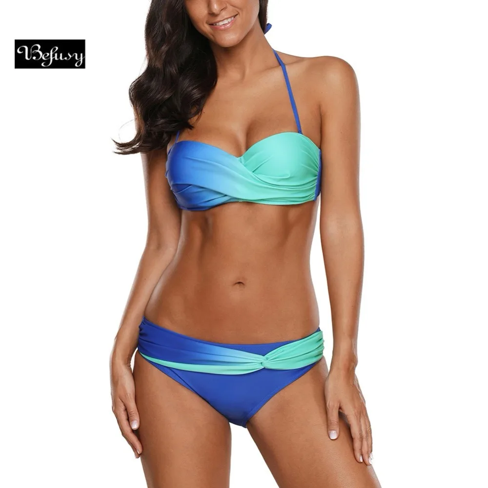 

Befusy 2018 New Hot Bikini Set Push Up Women Summer Beach Swim Wear Two Pieces Padded Bathing Suit Low Waist Brazilian Bikinis