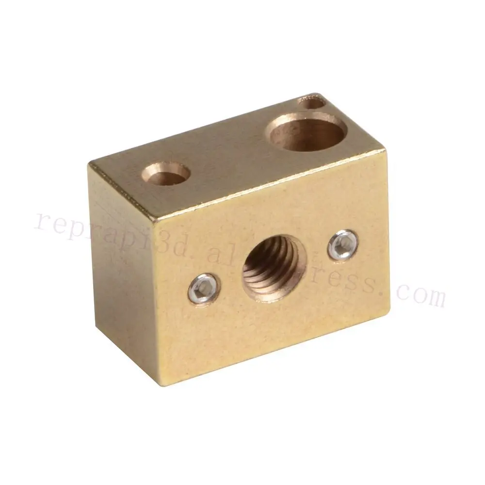 Hardened Steel V6 Nozzle + Brass Heater Block + Titanium Alloy Heat Break High Temperature Upgrade Kit for V6 HOTEND Titan