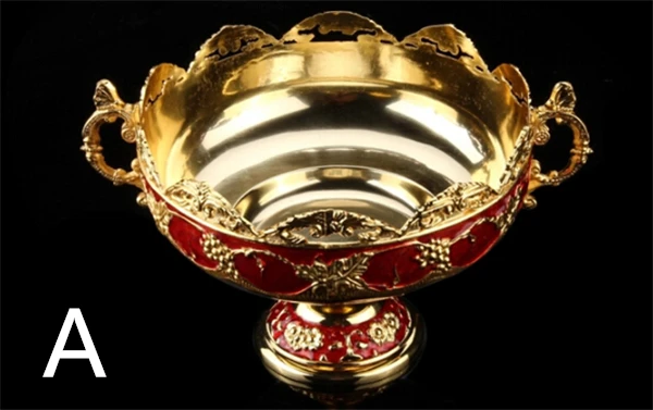 European alloy metal storage tray fruit bowl candy dish upscale luxury decoration KTV Bar