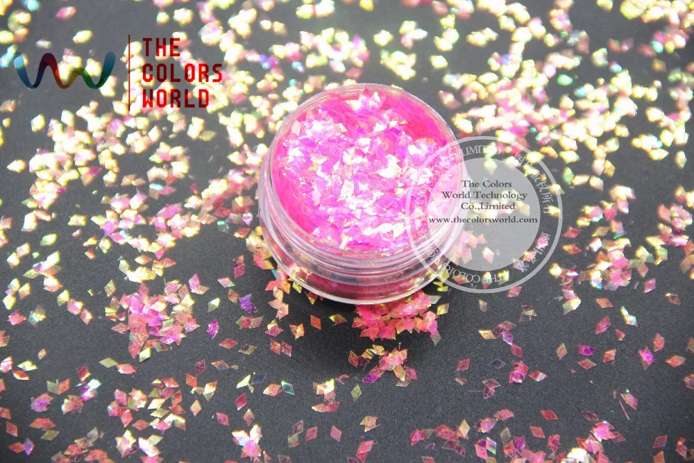 

TCR339 American Fantasy Iridescent Pink Colors Diamond Shape 2MM Size Glitter Spangles for nail art and DIY decoration