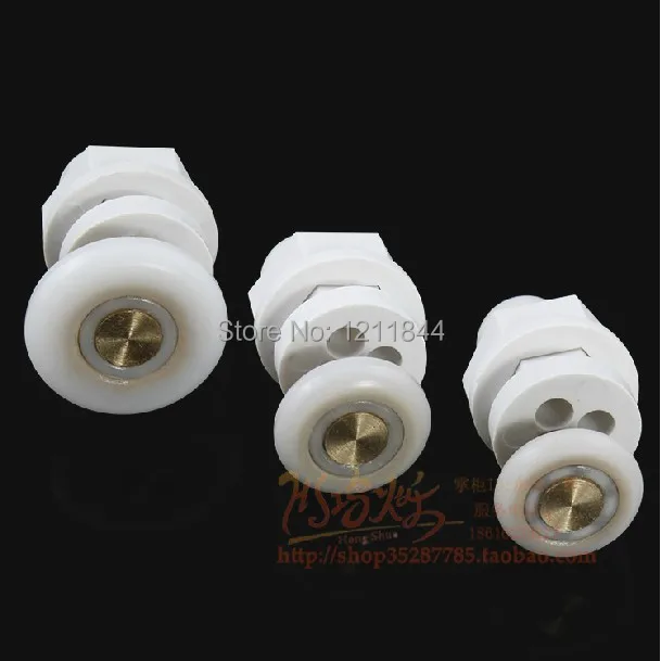 8pcs Circular shower room  door roller wheels plastic pulley  Shower room accessories Bath Hardware Sets