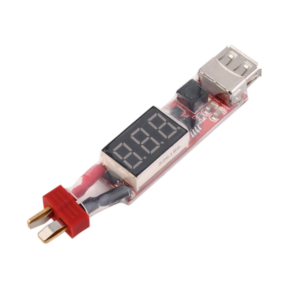 2S-6S Lithium Battery Charger Converter XT60-Plug  T-Plug With Voltage Display