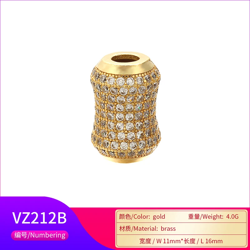 ZHUKOU 11x16mm high quality exquisite small waist round crystal beads shiny beads for jewelry accessories Making mode:VZ212