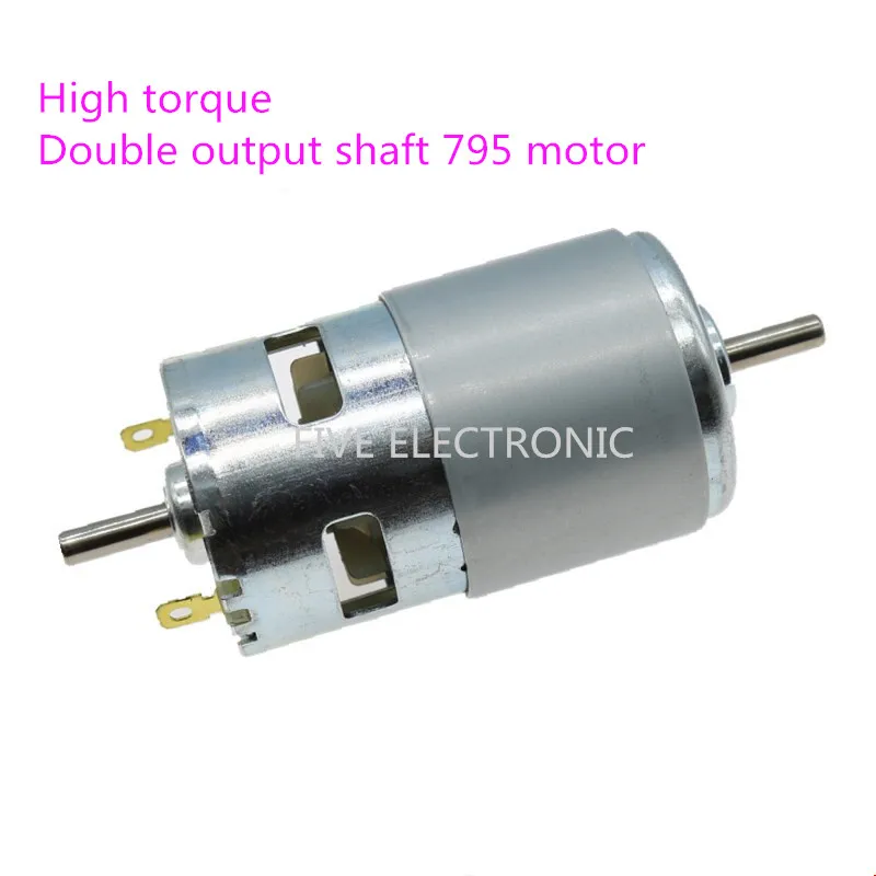 

795 Double shaft High torque Motor,12V Double ball bearing High speed DC motor,Use for RC Car/ RC BOAT/DIY MODEL