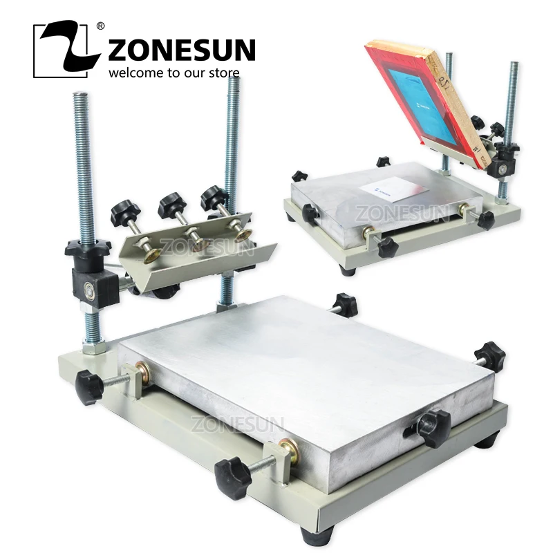 ZONESUN High Precision Stencil Printer Silk Screen Printer SMT Solder Paste Silk Screen Printing Machine For Metal Plastic Wood