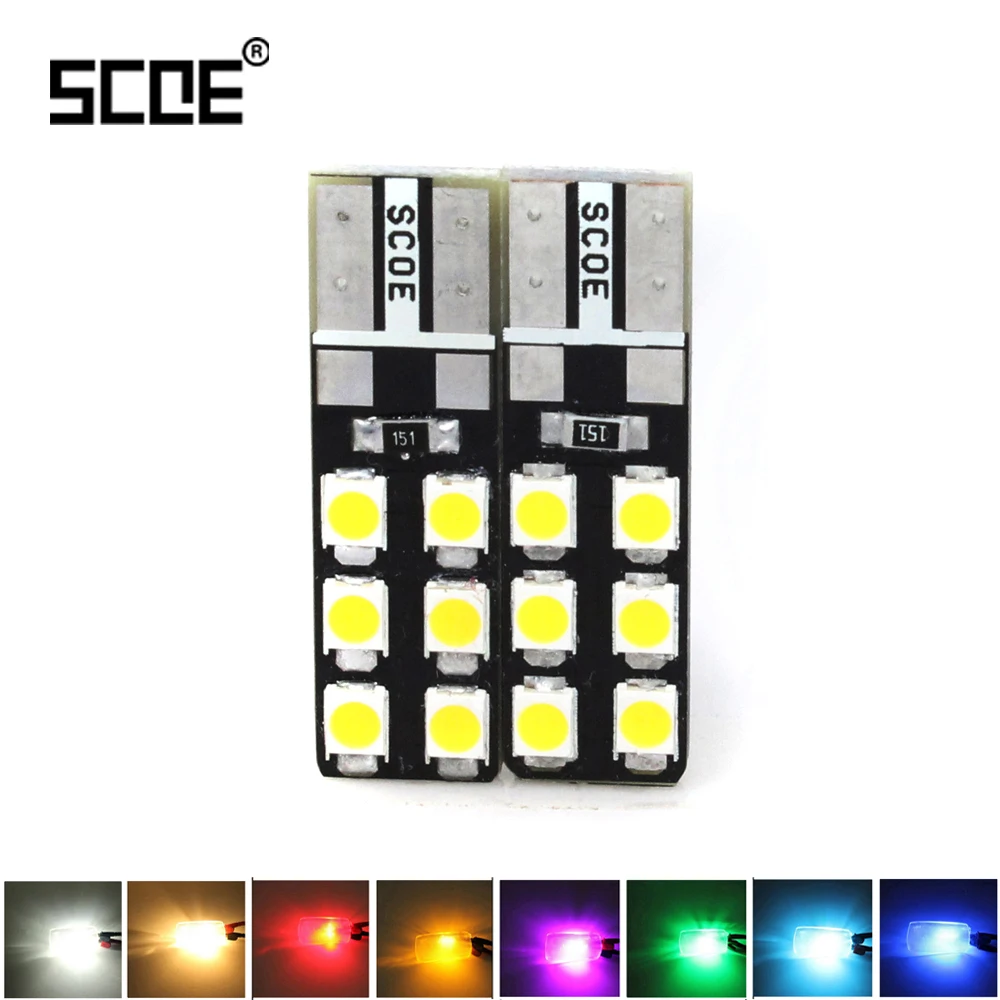 SCOE 2X 12SMD LED Front Side Marker Clearance Light Bulb Lamp Source For Renault Scenic 2 3 Grand Scenic 3 front parking