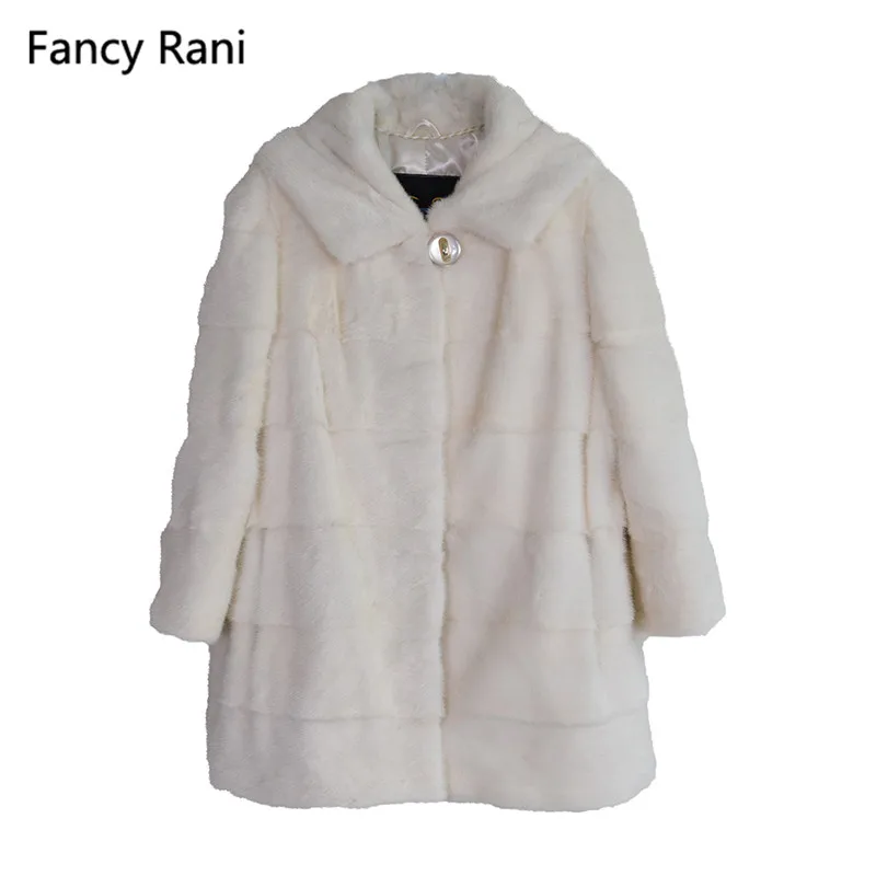 Genuine Mink Fur Coats Hooded Thick Warm Mink Coat For Winter Women High-End Quality Real Fur Long  Sleeve And Hem Removable