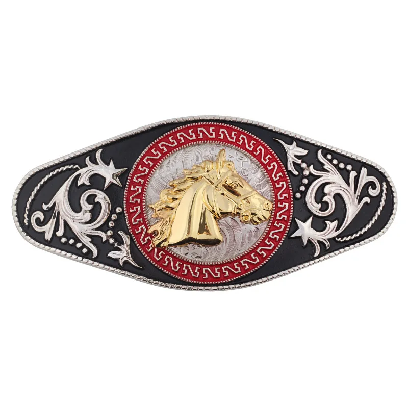 Golden Horse belt buckle Large belt buckle smooth cowboy buckle