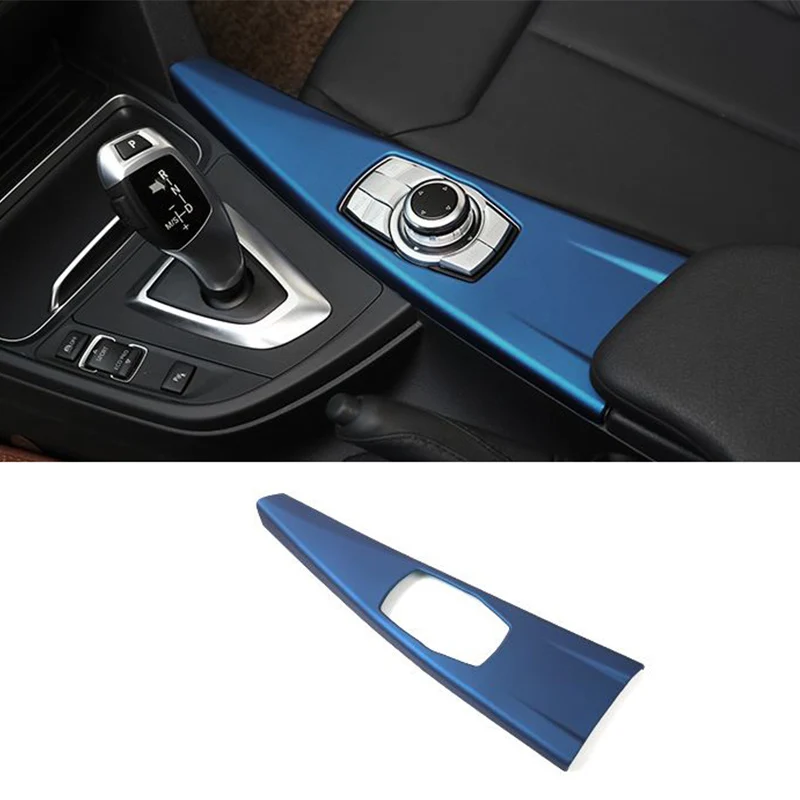 Car styling Center Console multimedia Knob Buttons panel Cover Stickers Trim For BMW 3 4 Series 3GT F30 F32 F34 Auto Accessories