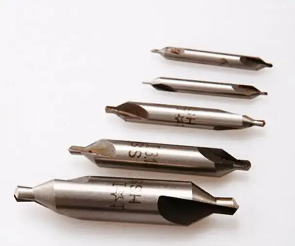 5 Piece 60 Degree Center Drill Countersink Set Angle Bits HSS Lathe Mill Press